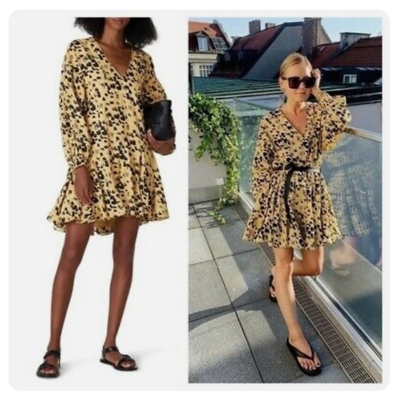 ANINE BING Peyton Dress in Painterly Leo Multi in Size Small NEW - Picture 7 of 14